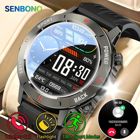 Senbono Smartwatch For Men Bluetooth Call Fitness Tracker Waterproof