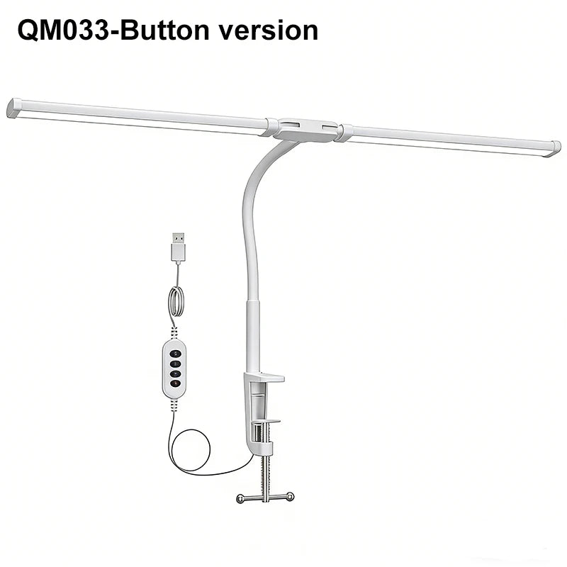 DUMILOO Dual LED Desk Lamp Clip On Dimmable Reading Light