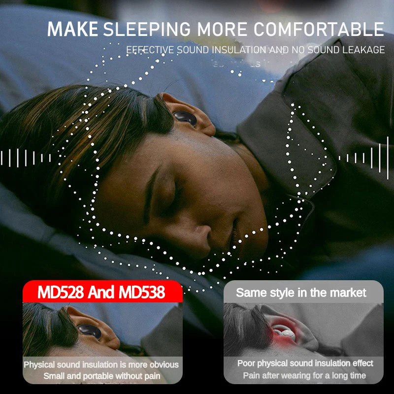 Shuke Sleep Headphones Wireless Bluetooth Invisible Earbuds ANC Waterproof