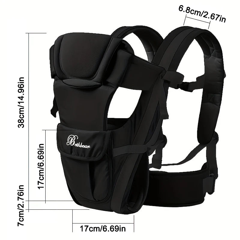 Baby Sling Carrier 4 in 1 Ergonomic Backpack for Newborn