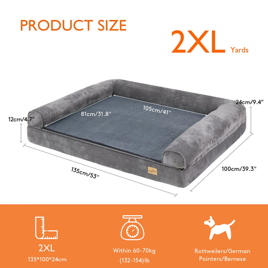 BINGOPAWCN Orthopedic Dog Bed With Removable Washable Cover