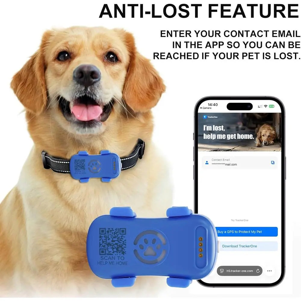 GPS Tracker for Dogs and Cats Real Time Location Alerts