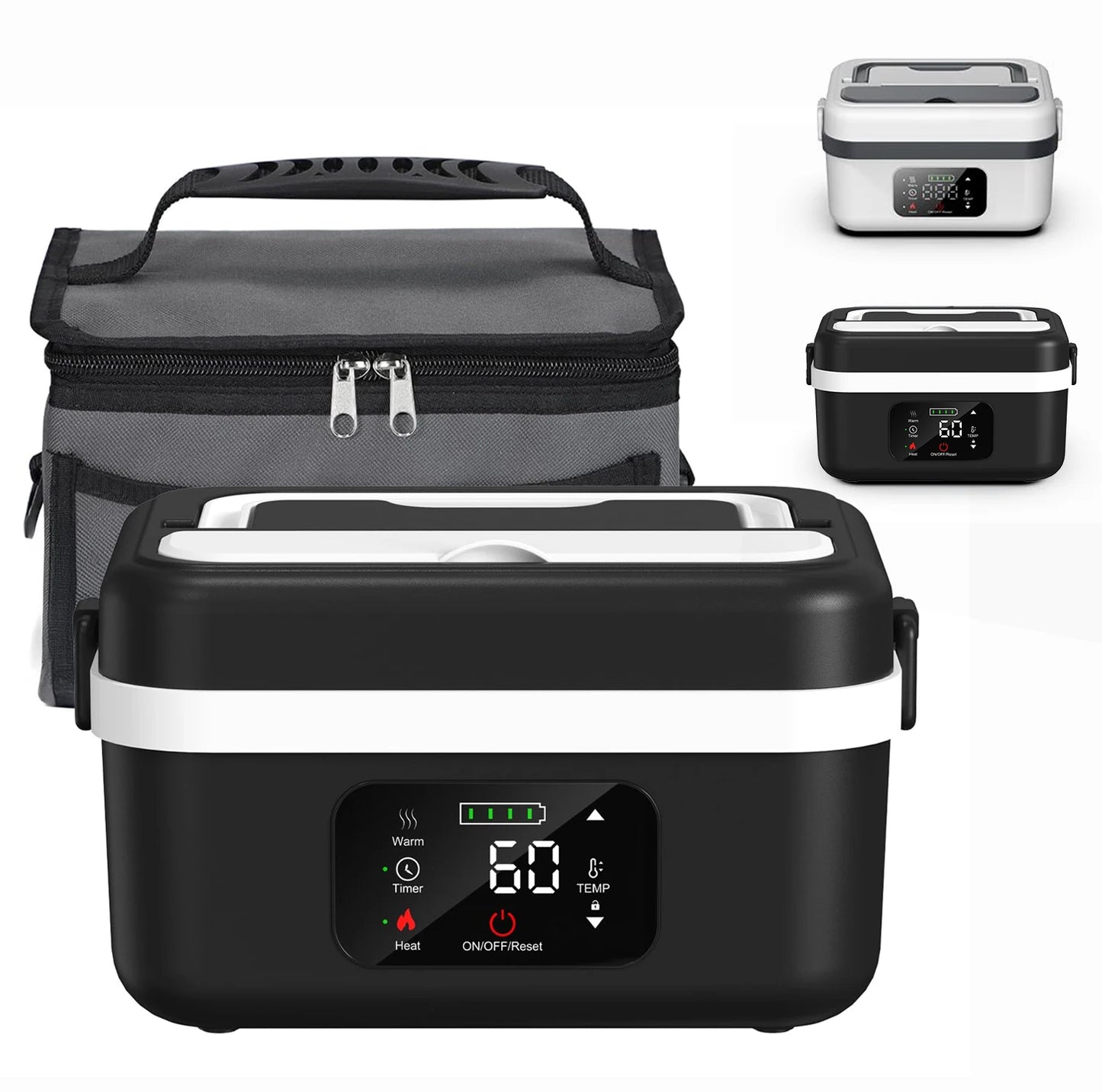 Wireless Electric Insulated Stainless Steel Lunch Box With 8000mAh Battery