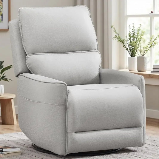 360 Swivel Rocking Recliner for Adults in Compact Upholstered Chairs