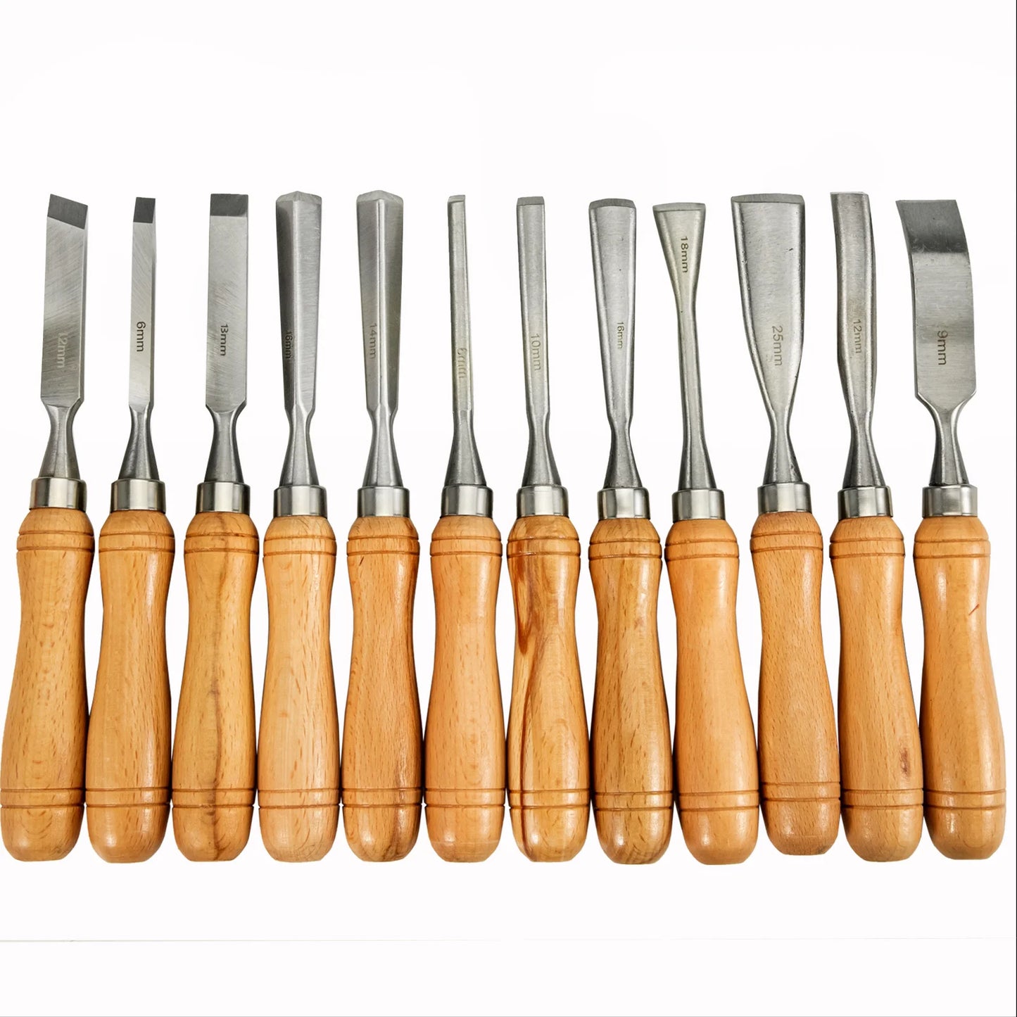 SucceBuy 12Pcs Wood Carving Chisel Set for Lathe Gouges