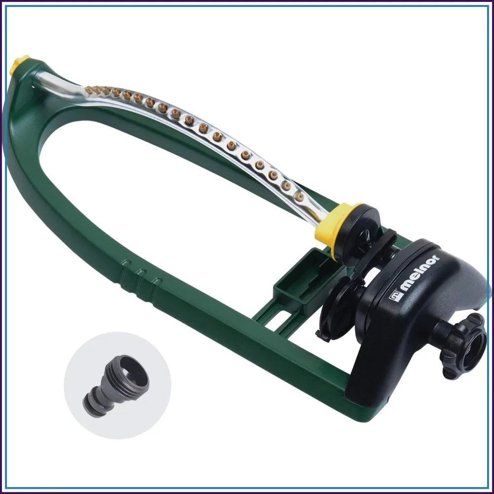 Oscillating Sprinkler with Brass Nozzles & QuickConnect Adapter, 3400 sq. ft