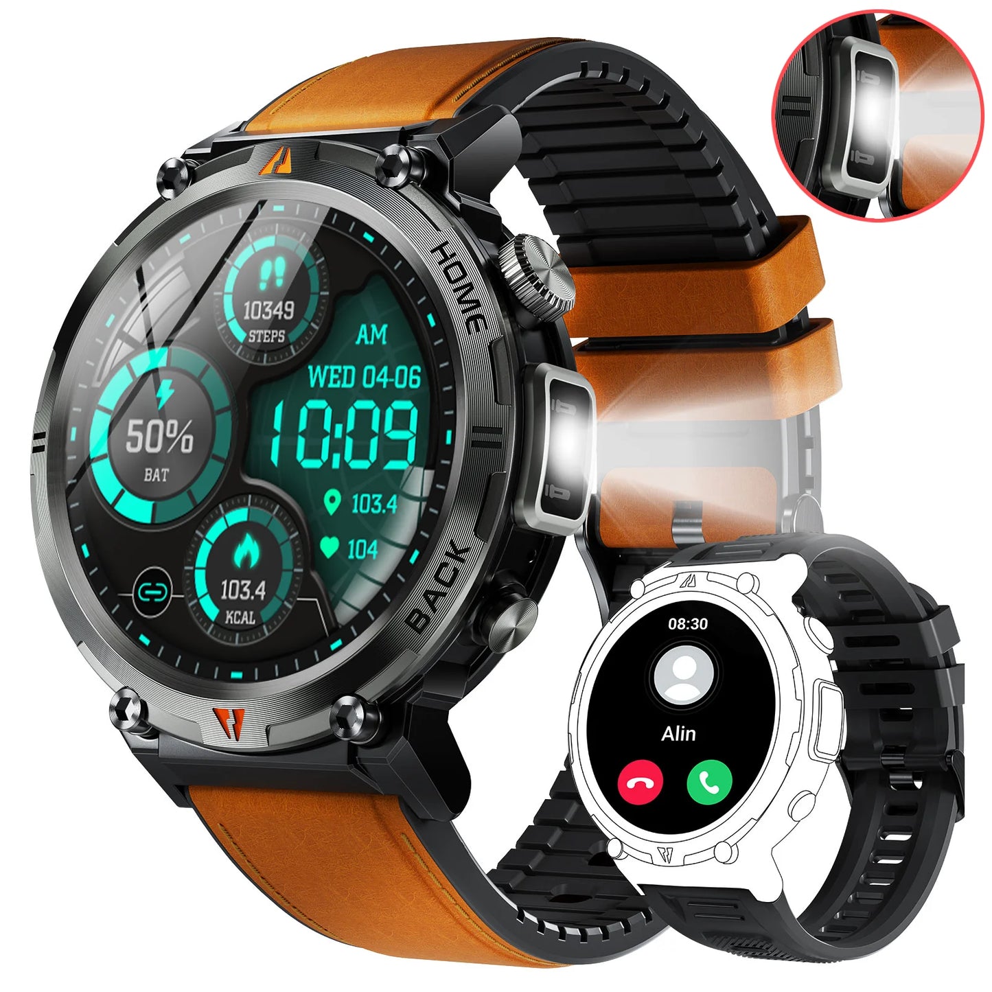 EIGIIS KE3 Smartwatch Bluetooth Call With Heart Rate Monitor