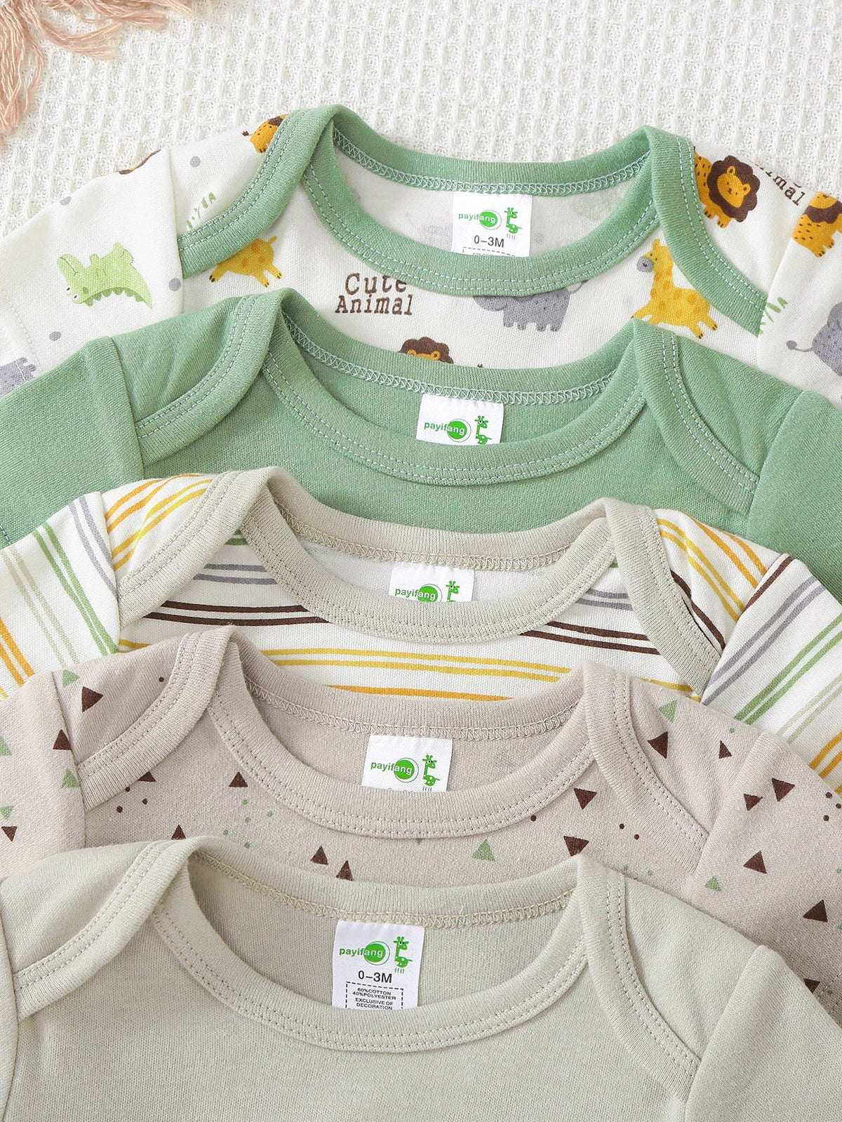 Newborn Baby Boy Teddy Bear Short Sleeve Bodysuits
