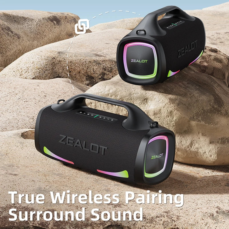 Zealot 100W Bluetooth Speaker With Stereo Sound And Power Bank