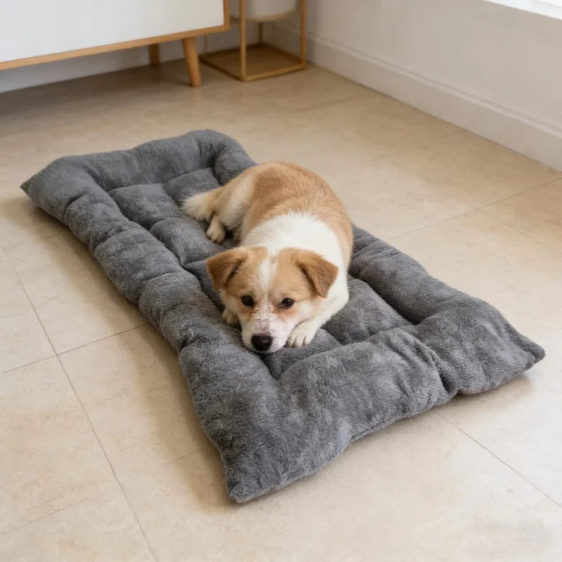 Plush Super Soft Dog Bed Sofa Fleece Crate Mat Pad