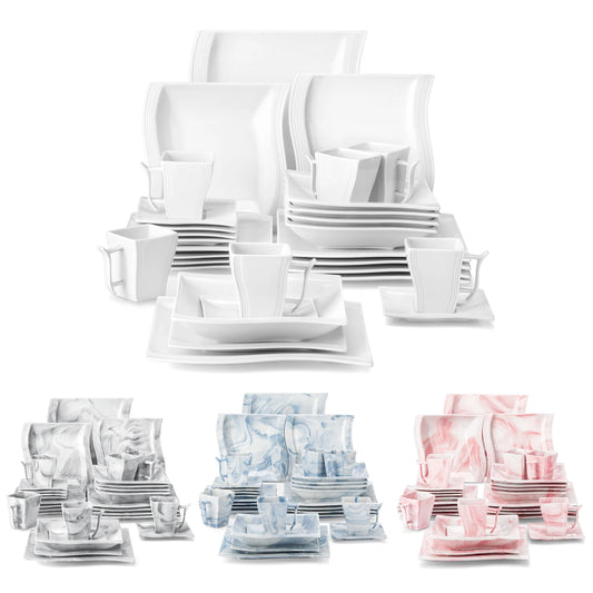 MALACASA Porcelain Dinnerware Set for Everyday Use