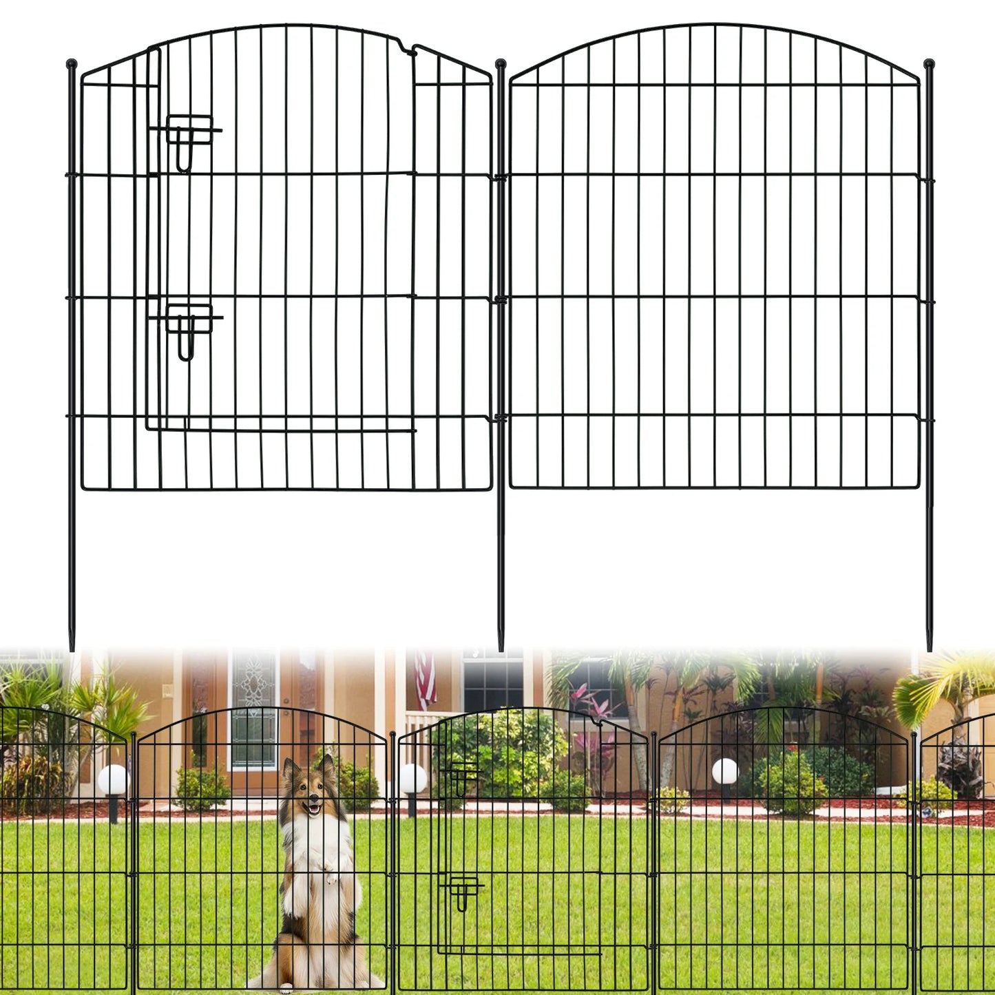 Decorative Garden Fence With Gate Temporary Dog Fencing Outdoor