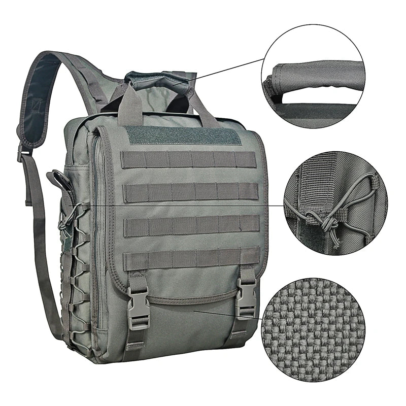 LQARMY Molle Laptop Bag Tactical Messenger Backpack