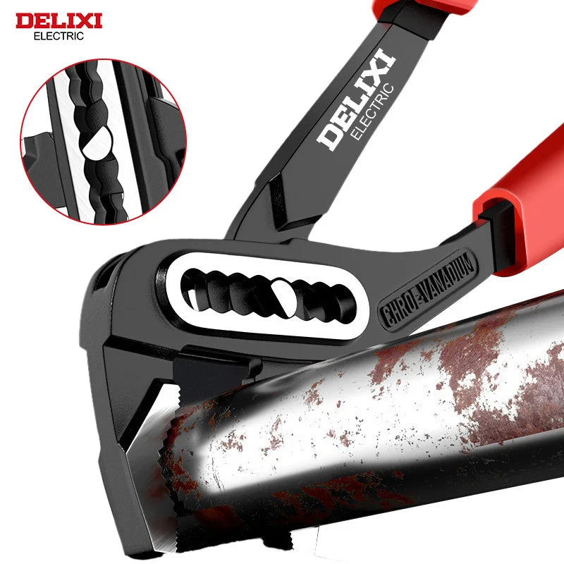 Delixi Electric Water Pump Pliers Set 3 Piece Quick Release Adjustable