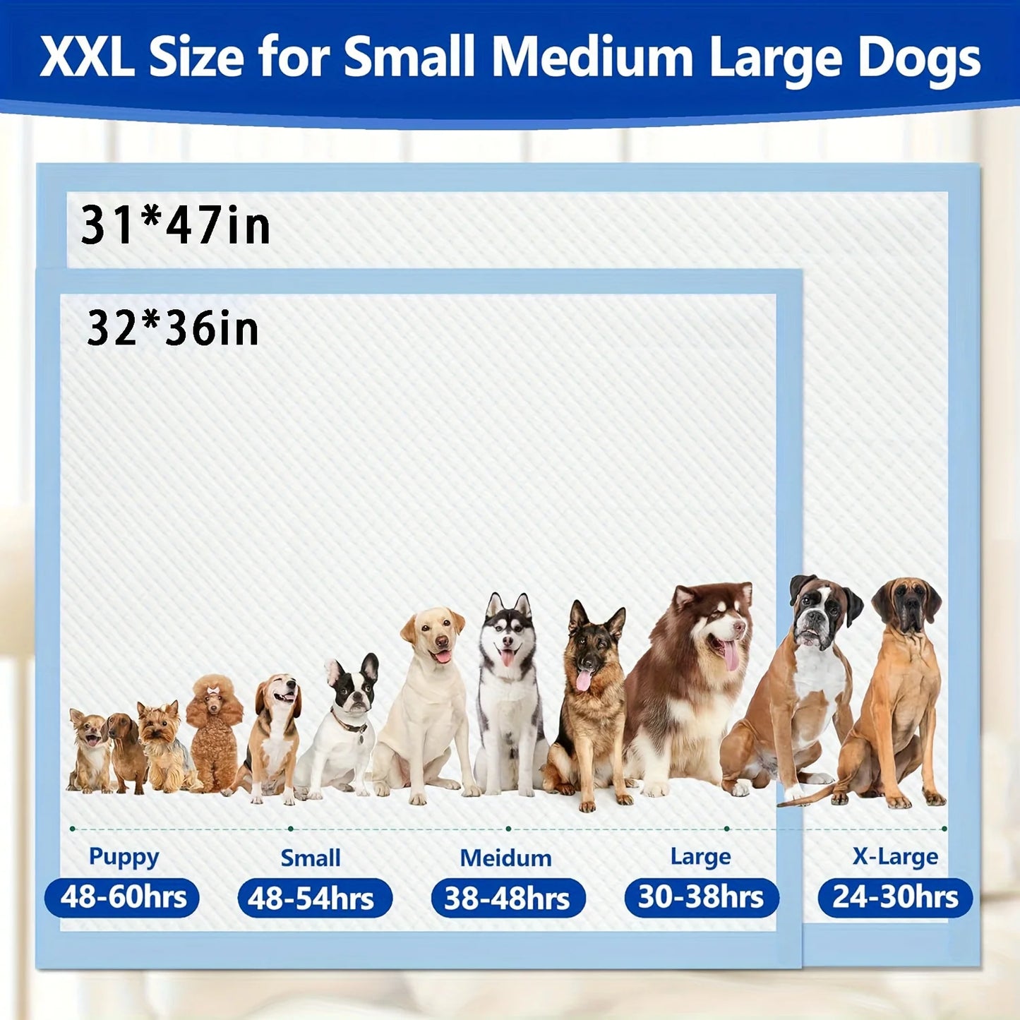 Eight-Layer Ultra Absorbent Dog Pee Pad Quick Dry Leakproof