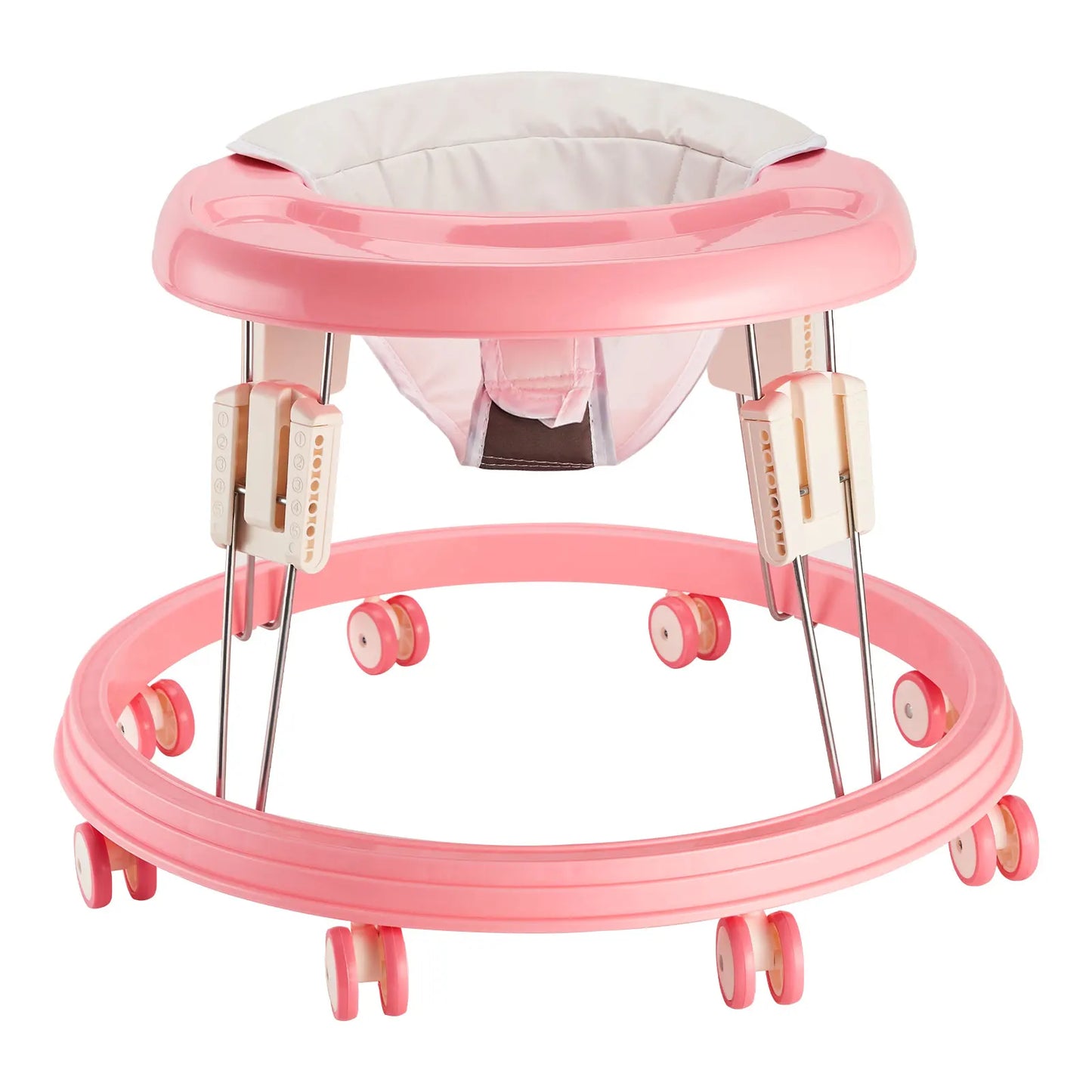 Foldable Baby Walker With Anti Rollover Brake 5 Level Height