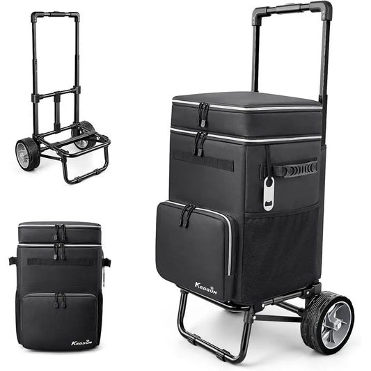 Collapsible Wheeled Cooler 250LB Capacity Beach Camping Fishing