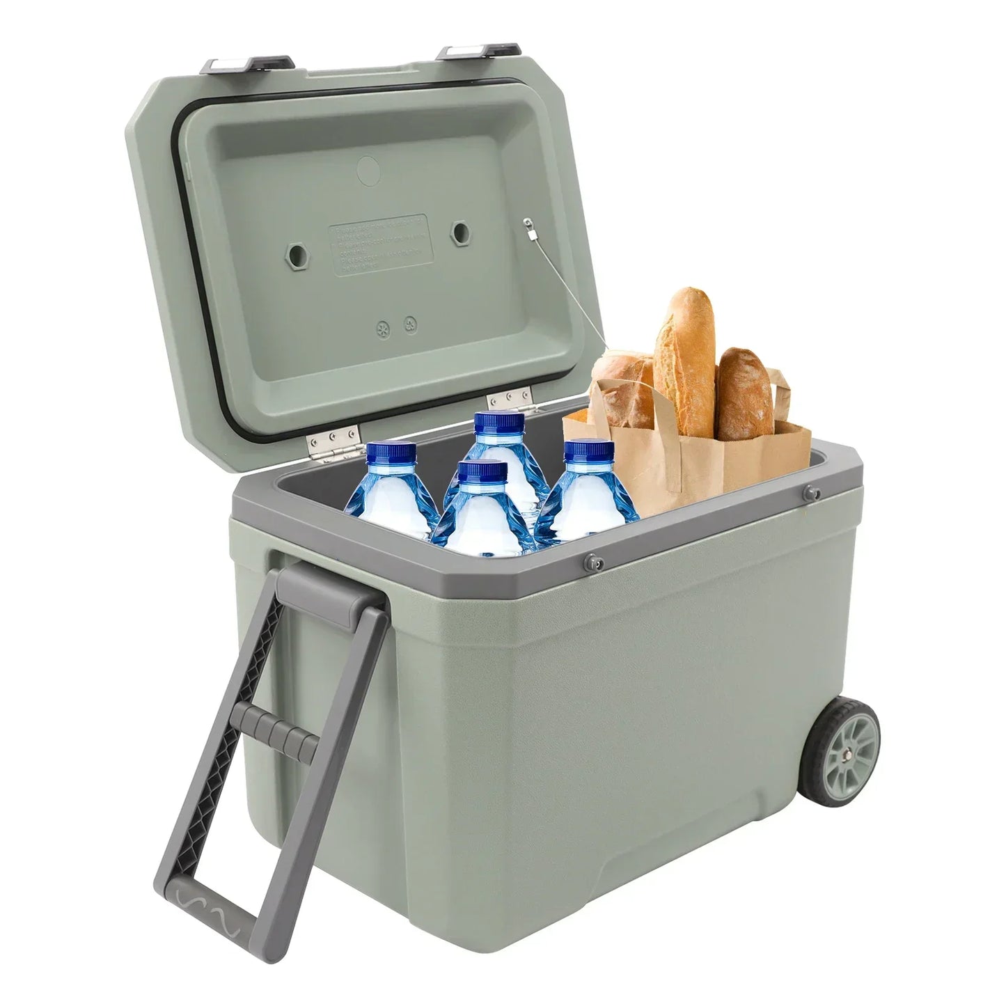 Insulated Wheeled Cooler Ice Chest For Camping And Boating