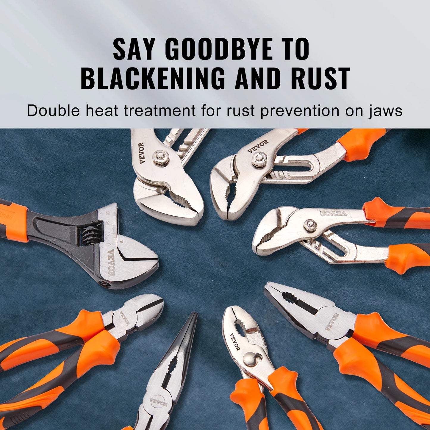 SucceBuy 8 Piece Pliers Set Linesman Slip Joint Pliers