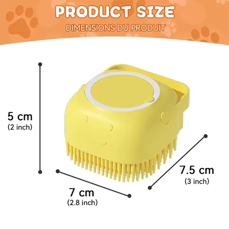 LISM Bath Massage Brush For Pets Silicone Grooming Tools