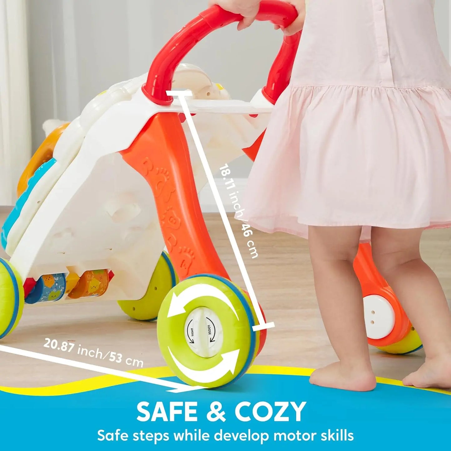 Joyfy 2 In 1 Learning Walker Sit To Stand Educational