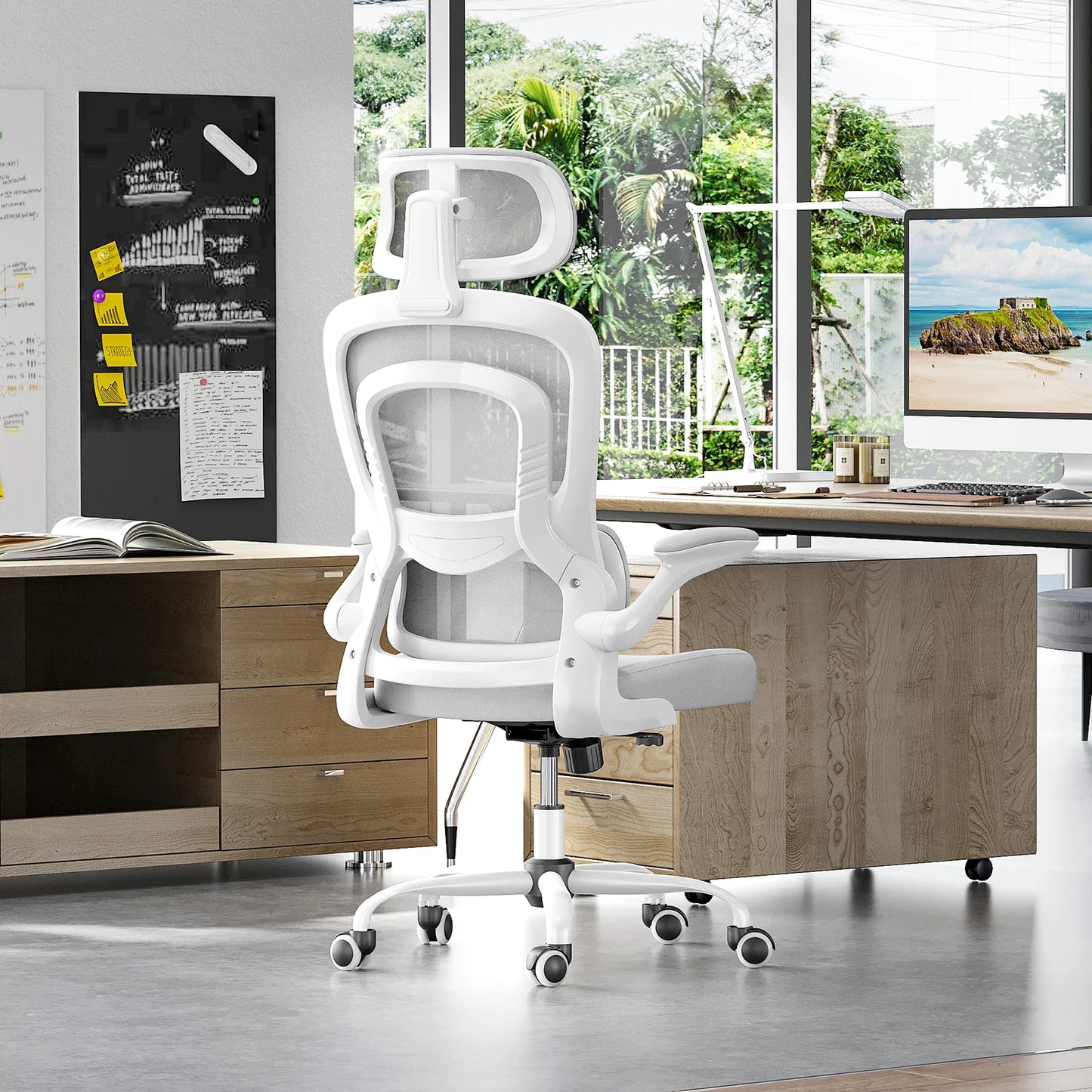 FARINI Ergonomic Office Chair With Headrest And Lumbar Support