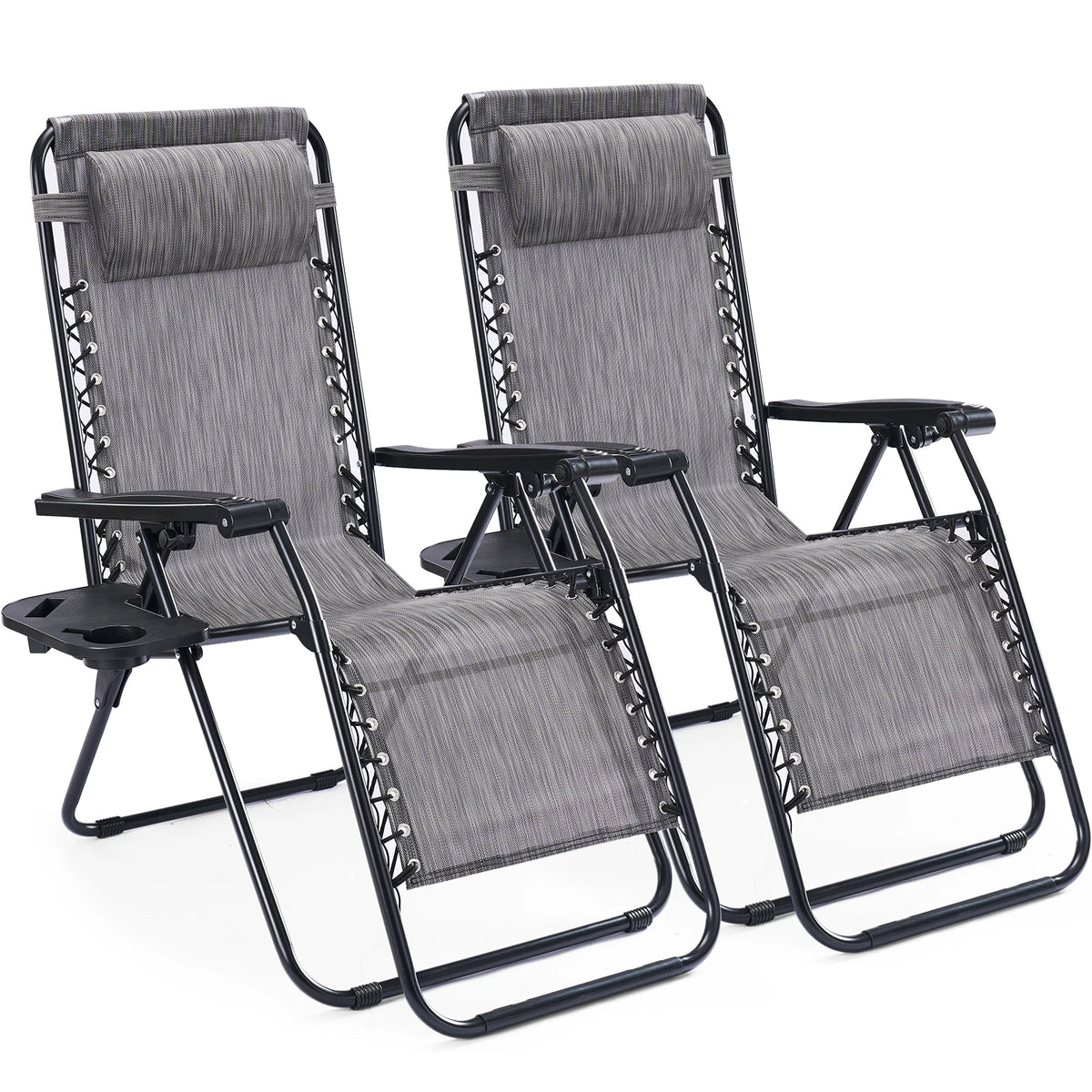 JHK Zero Gravity Outdoor Lounge Chair With Cup Holder