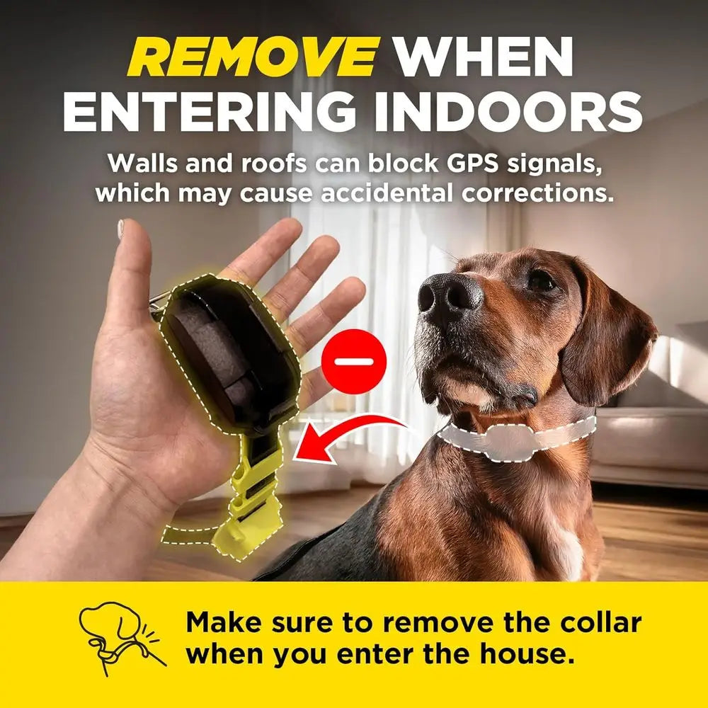 GPS Dog Fence System No Monthly Fees Waterproof Collar