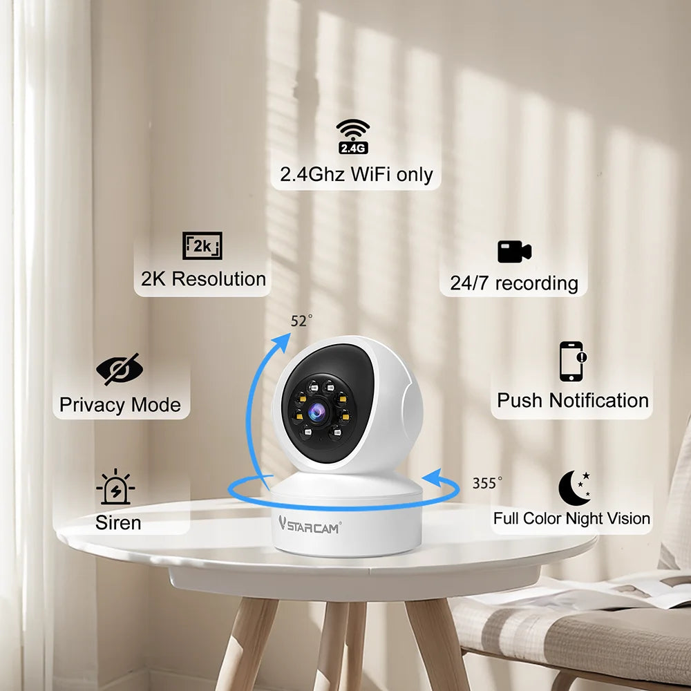 Vstarcam Security Camera 360 Coverage Night Vision Two Way Audio