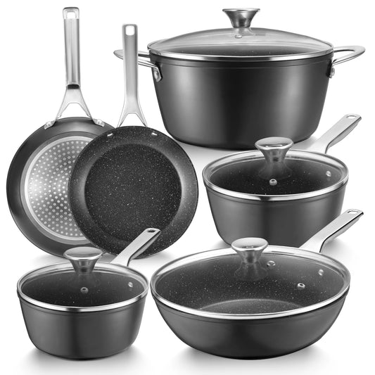 Bezia Induction Cookware Nonstick Pots and Pans Set