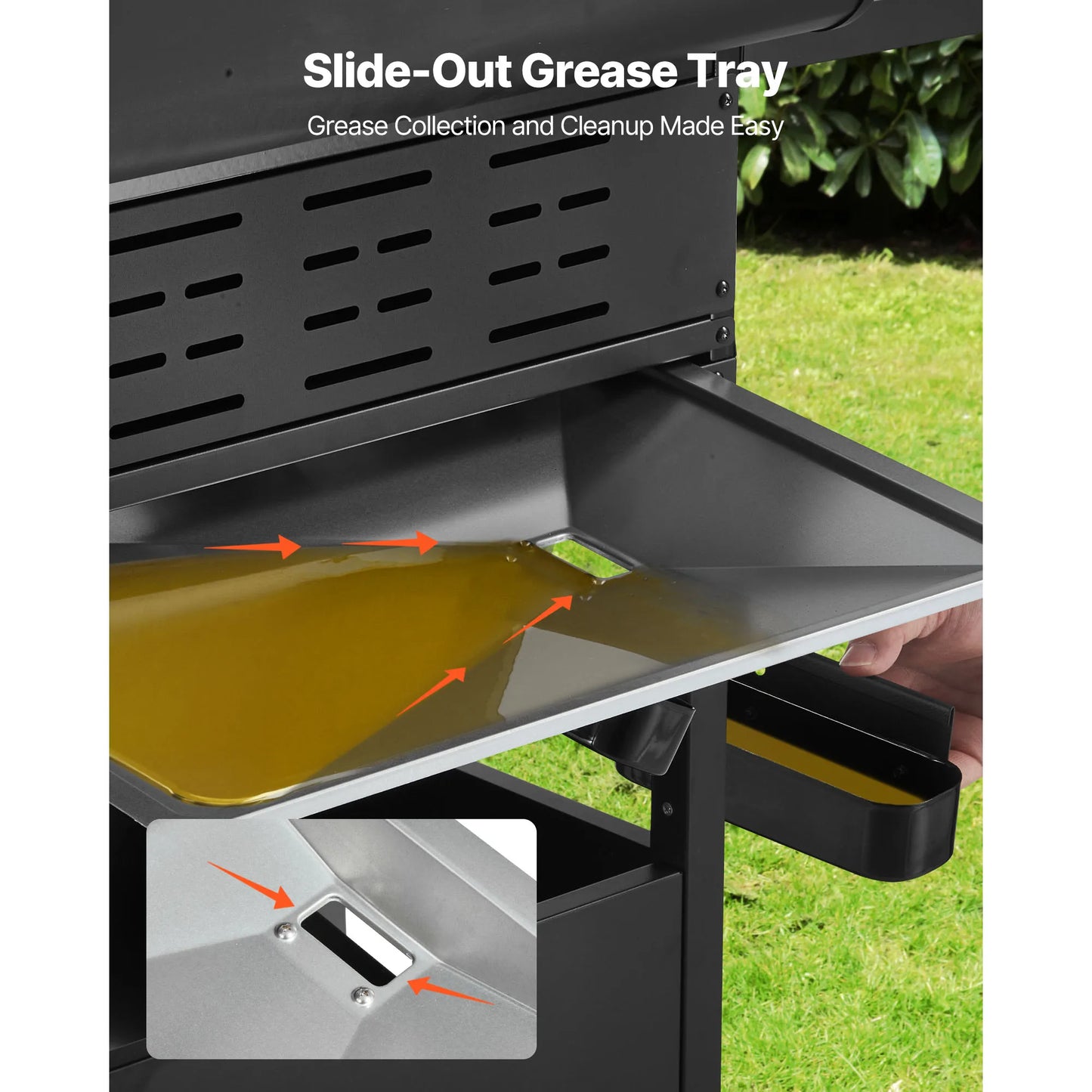 SucceBuy 4 Burner Propane Gas Grill With Side Burner