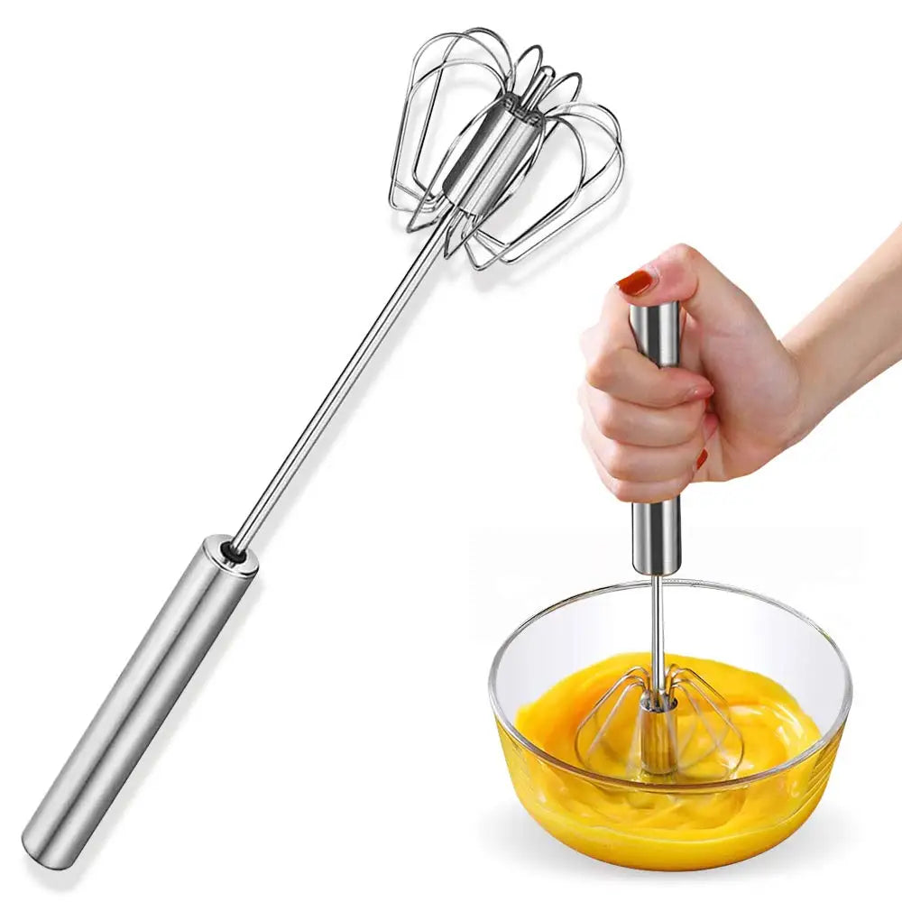 Manual 4 Speed Handheld Blender Stainless Steel For Mixing Whisking