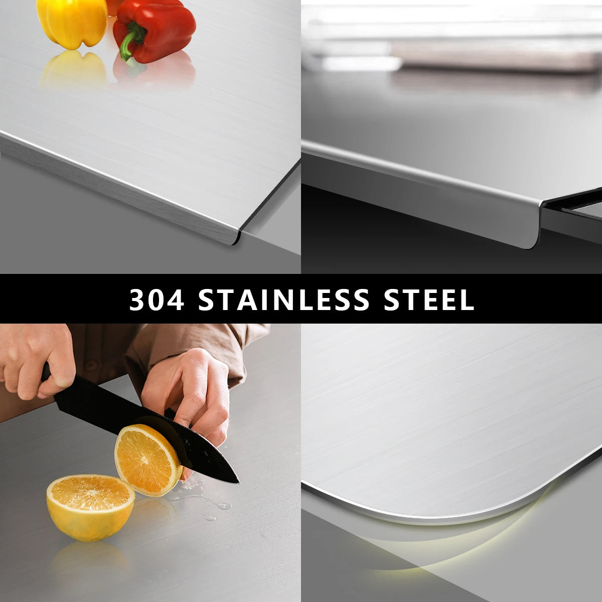 304 Stainless Steel Cutting Board For Kitchen And Food Prep