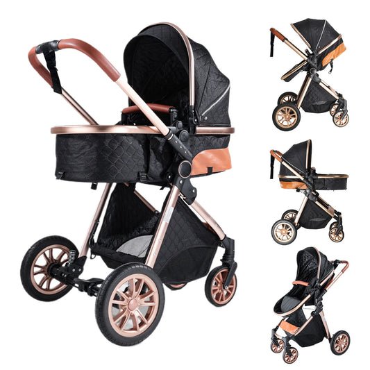 Baby Stroller 3 in 1, Foldable, With Shock Absorption, an Outdoor Stroller That Can Be Pushed in Both Directions