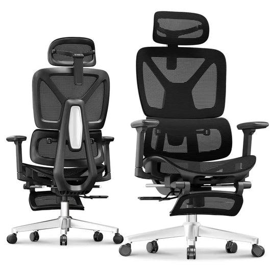 XMSJ ErgoX Premium Ergonomic Office Chair With Footrest 3D Armrests