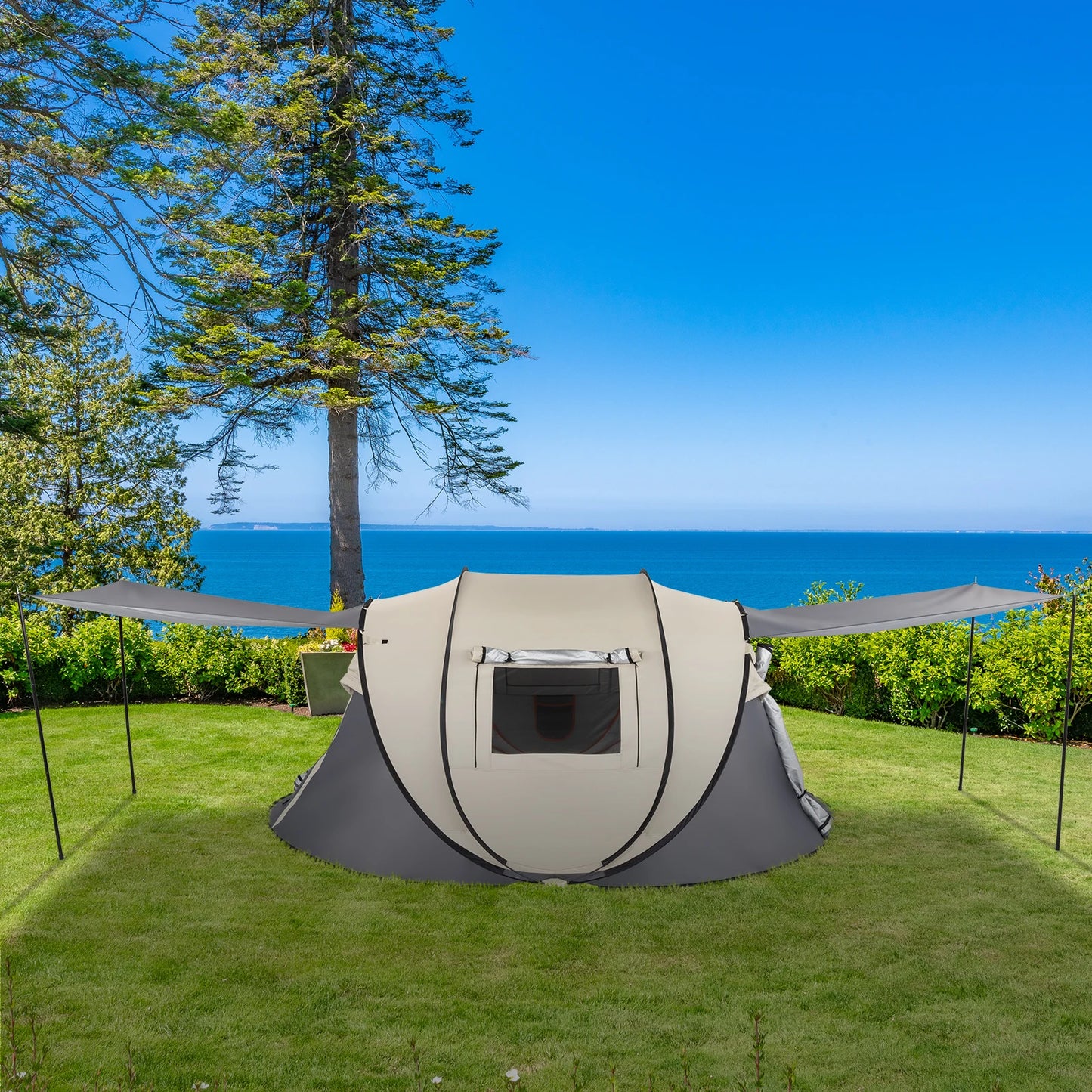 No Install Pop Up Tent For Family Camping And Fishing