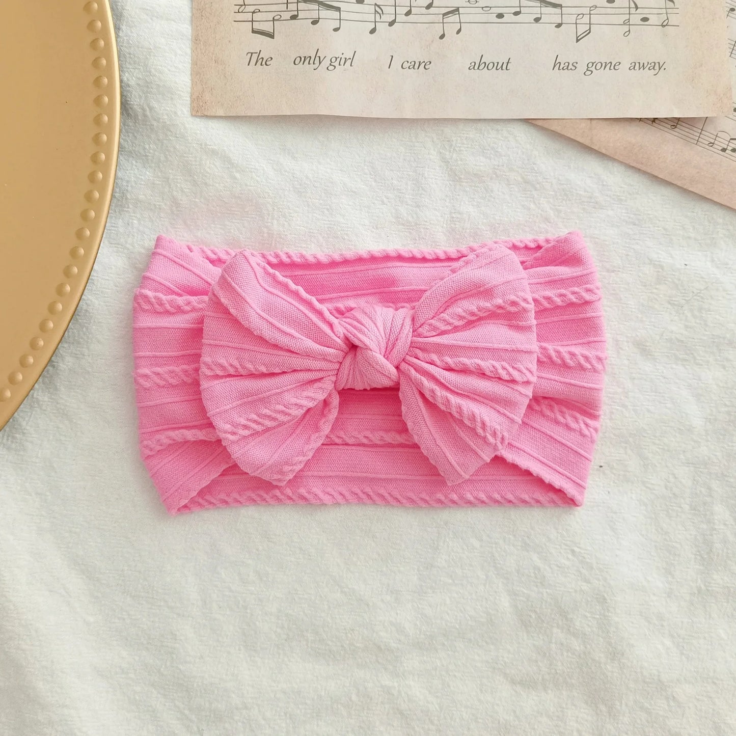 Solid Color Baby Headband Bow Nylon Hair Band Accessories