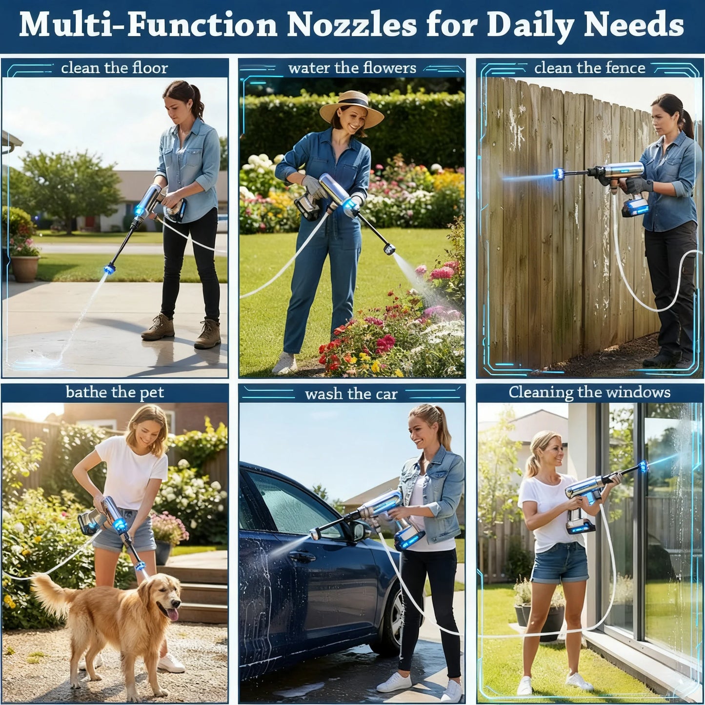 Power Blaster Plus Cordless Pressure Washer Portable Cleaner