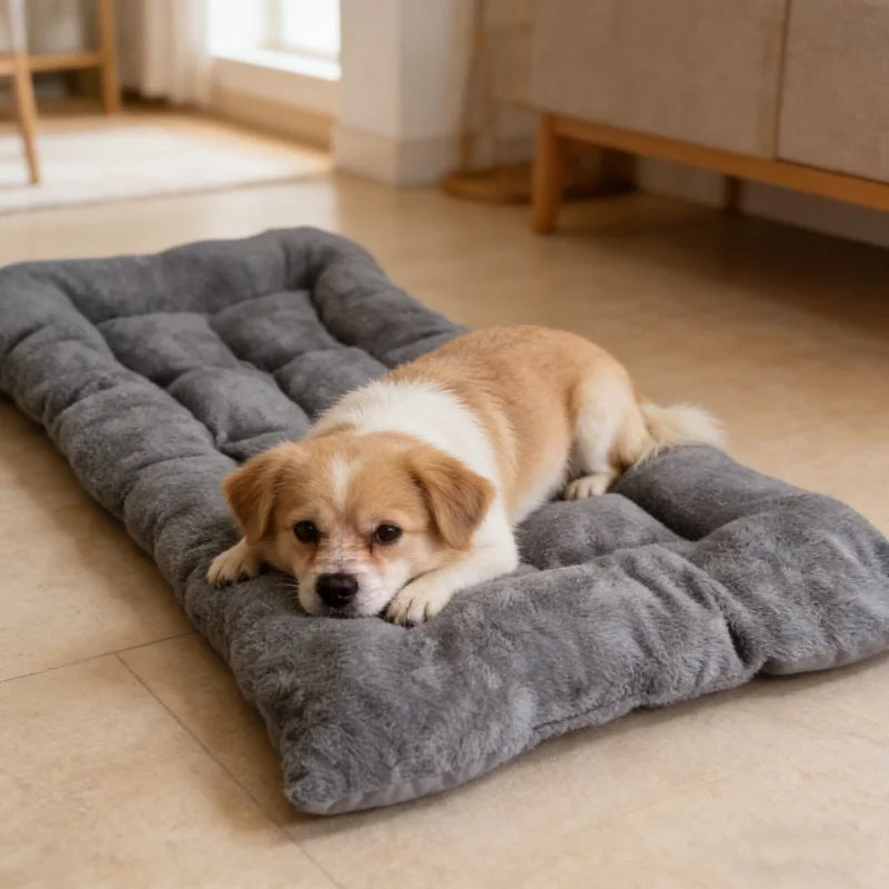 Plush Super Soft Dog Bed Sofa Fleece Crate Mat Pad