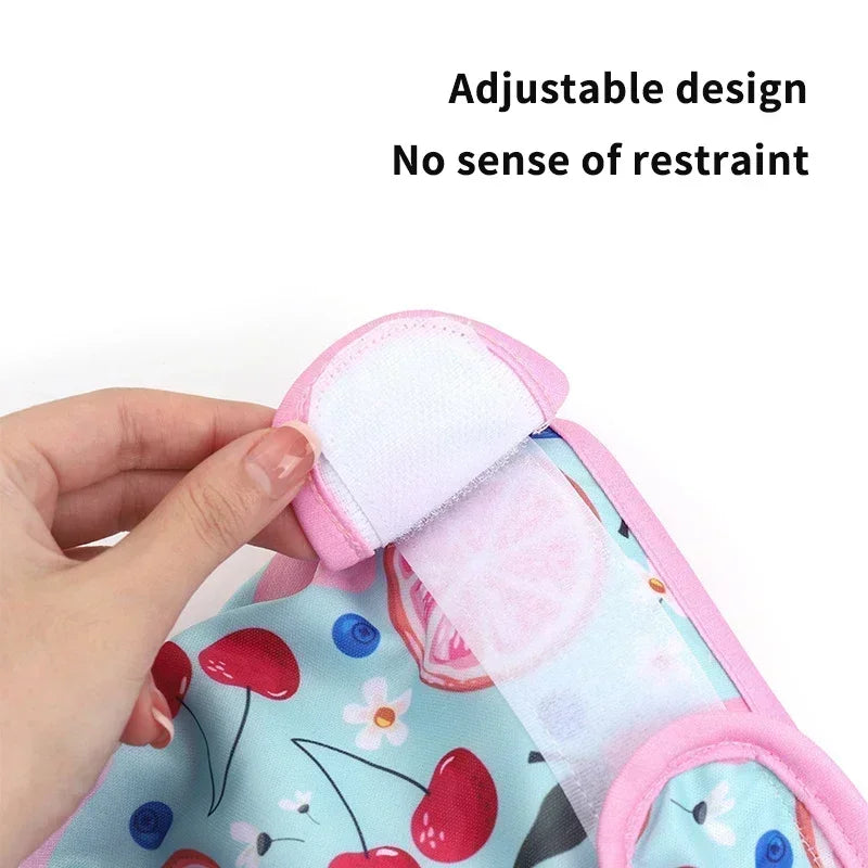 Washable Dog Diapers Cartoon Print Physiological Panties For Female Dogs