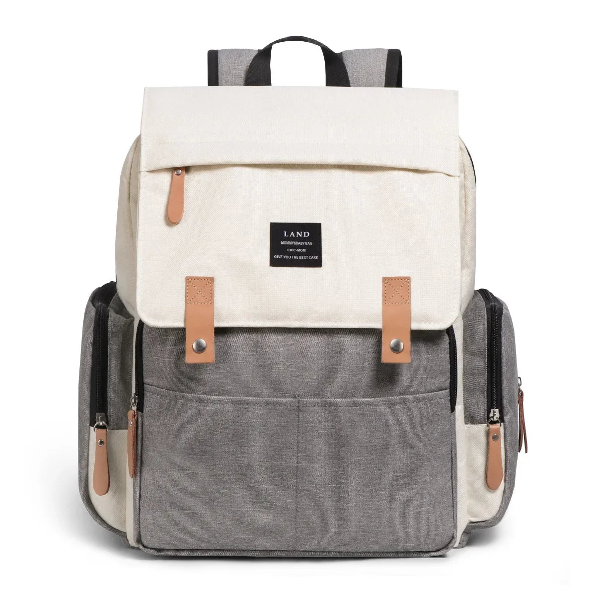 Multifunctional Baby Diaper Bag Backpack With Insulated Bottle Holder