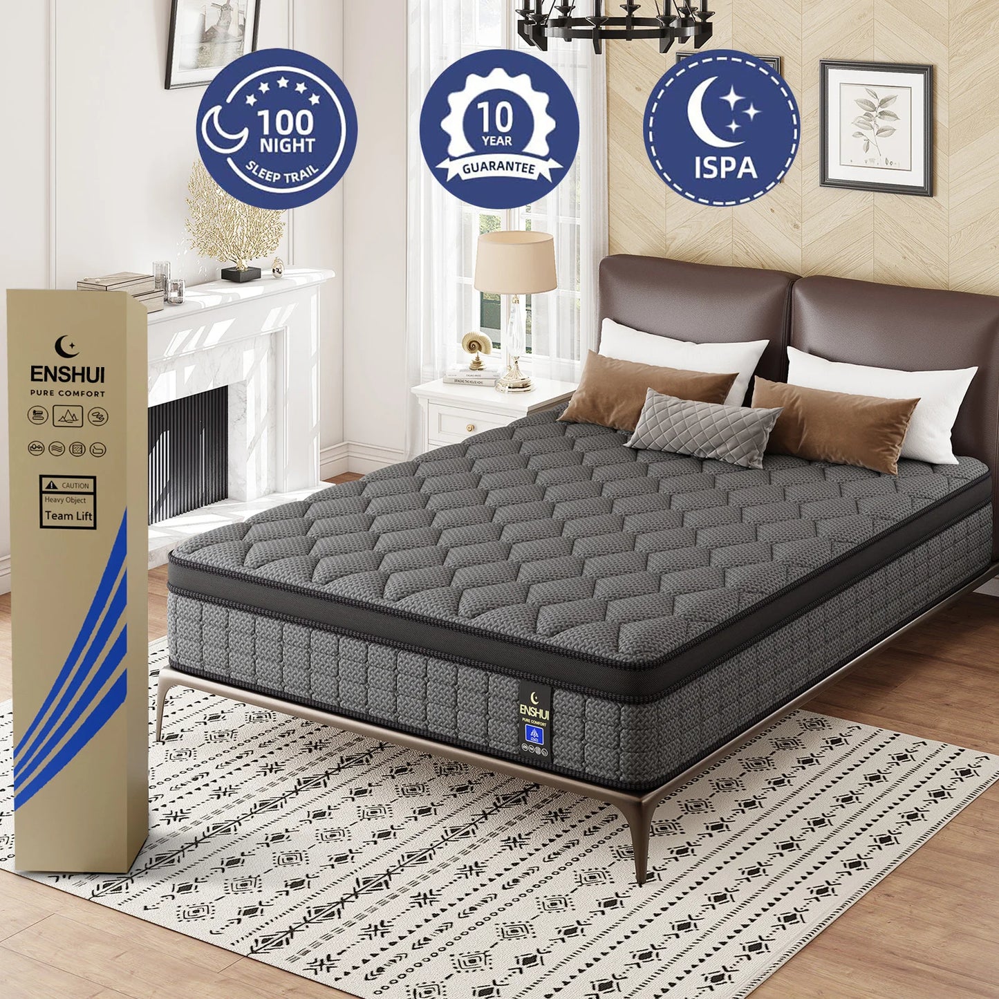 Memory Foam Hybrid Pocket Spring Mattress For Back Pain Relief