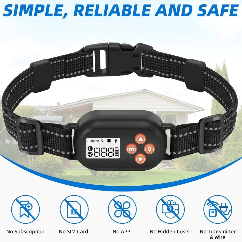 Wireless GPS Dog Fence System With Waterproof Collar And Training Modes