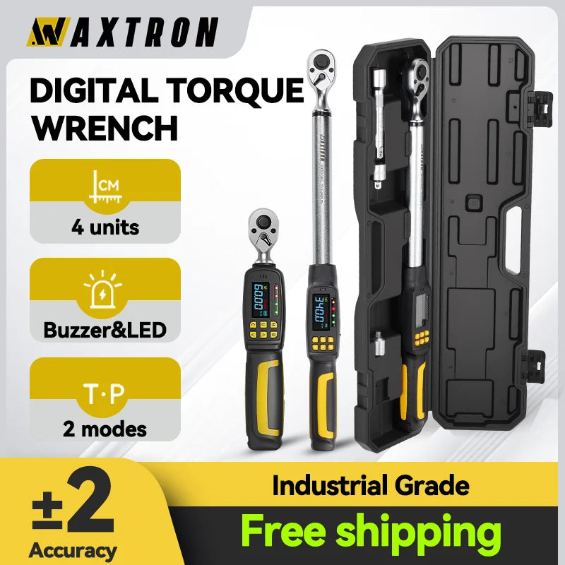 Waxtron Digital Torque Wrench Two Percent Accuracy Auto And Motorcycle