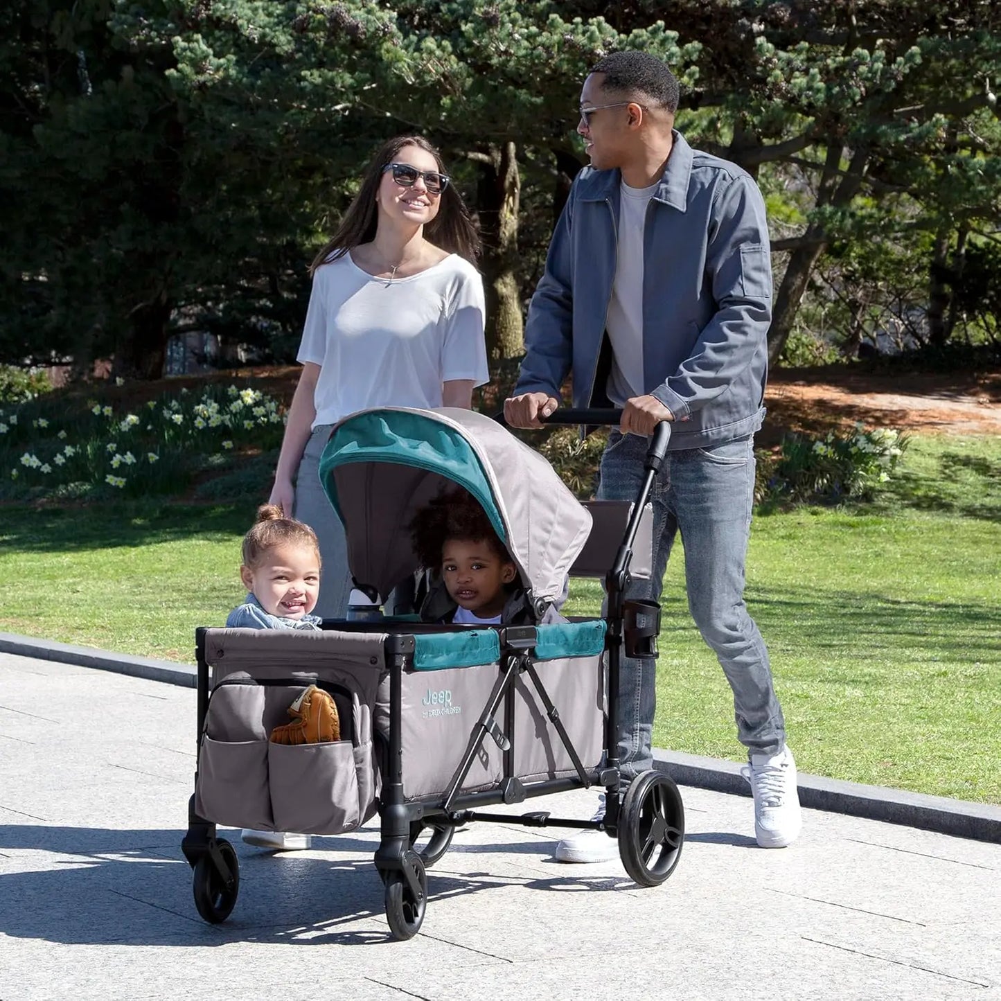 Delta Children Jeep Sport All Terrain Stroller Wagon With Canopy