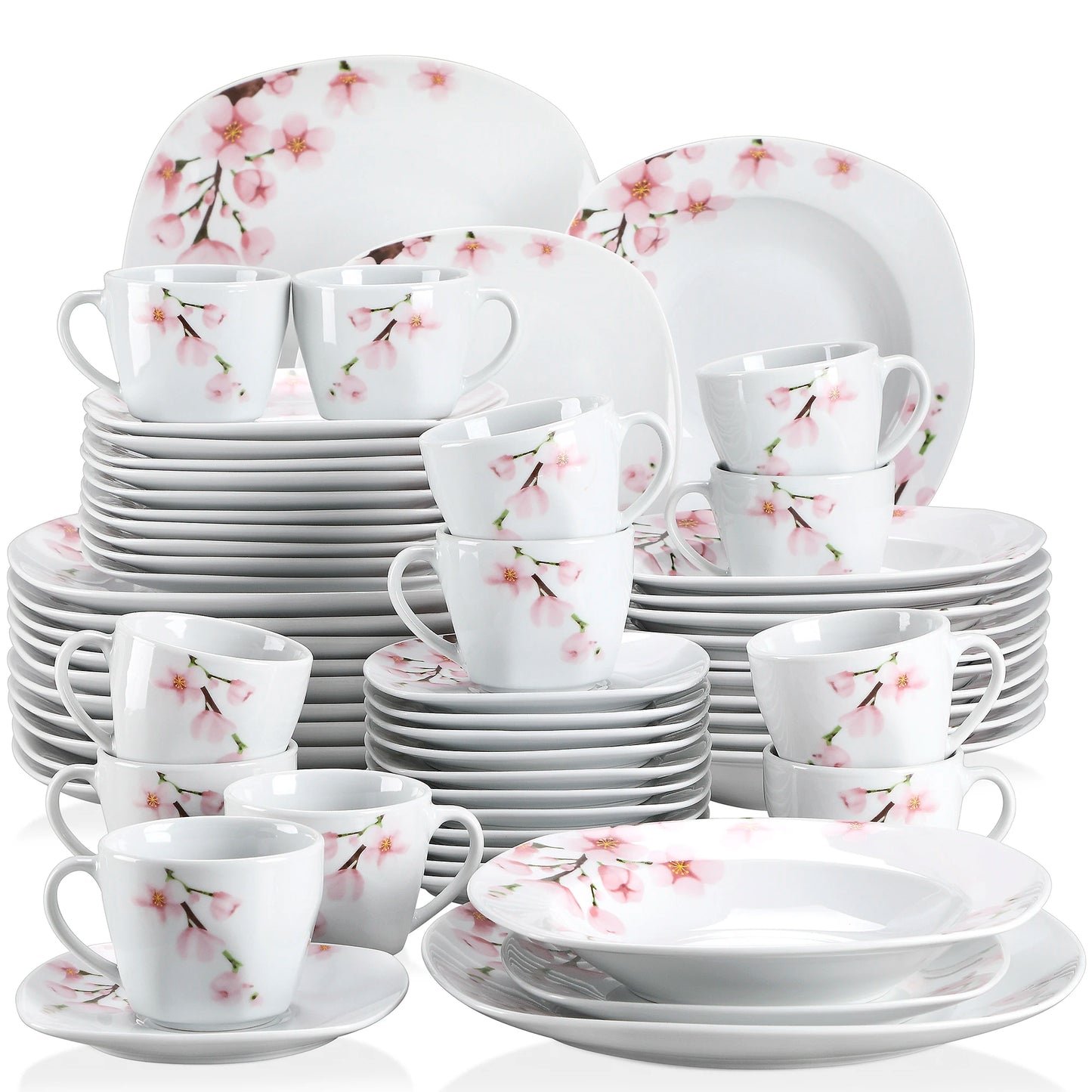 Malacasa Annie Porcelain Dinnerware Set For 12 People