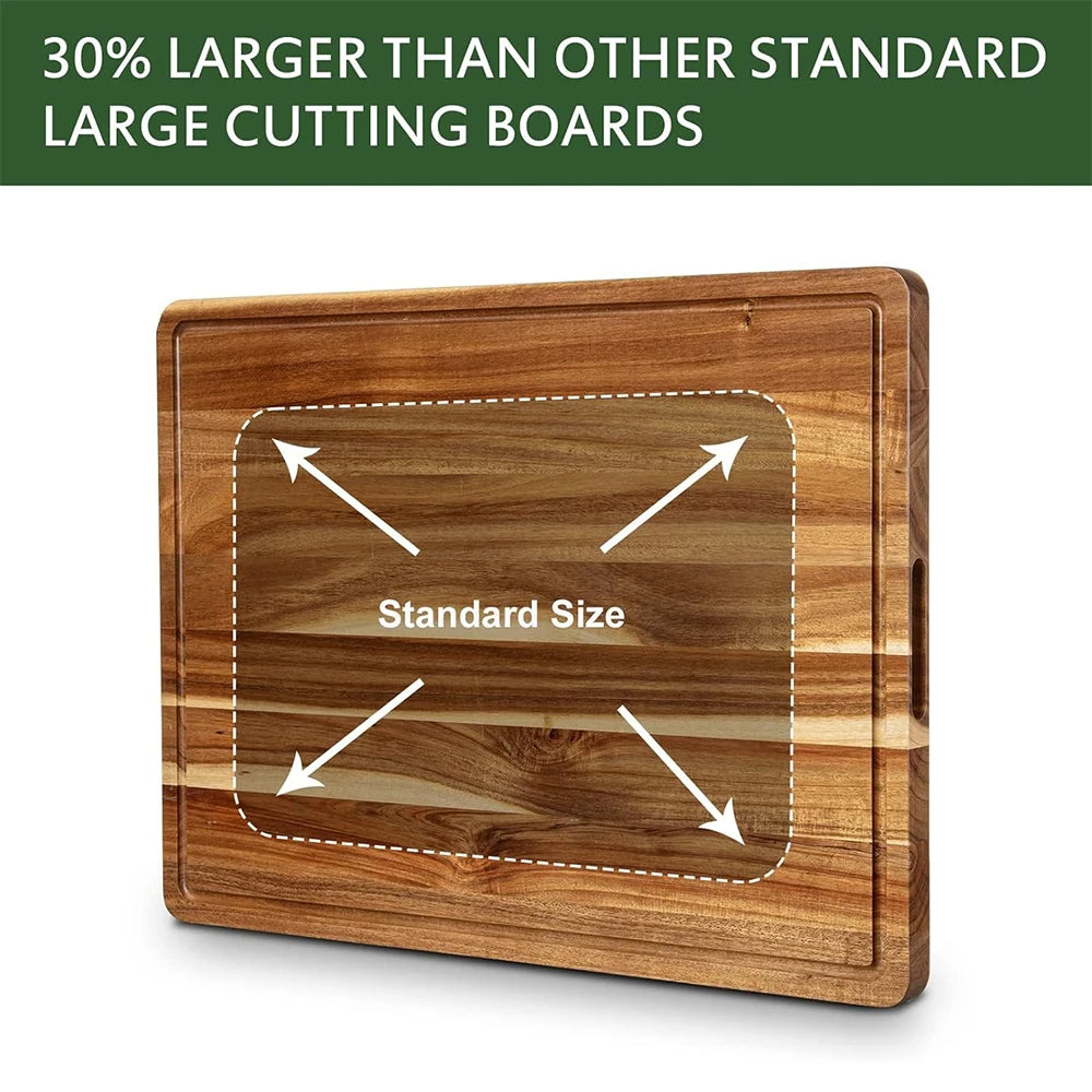 TWISTER.CK Wood Cutting Board Reversible Charcuterie With Juice Groove