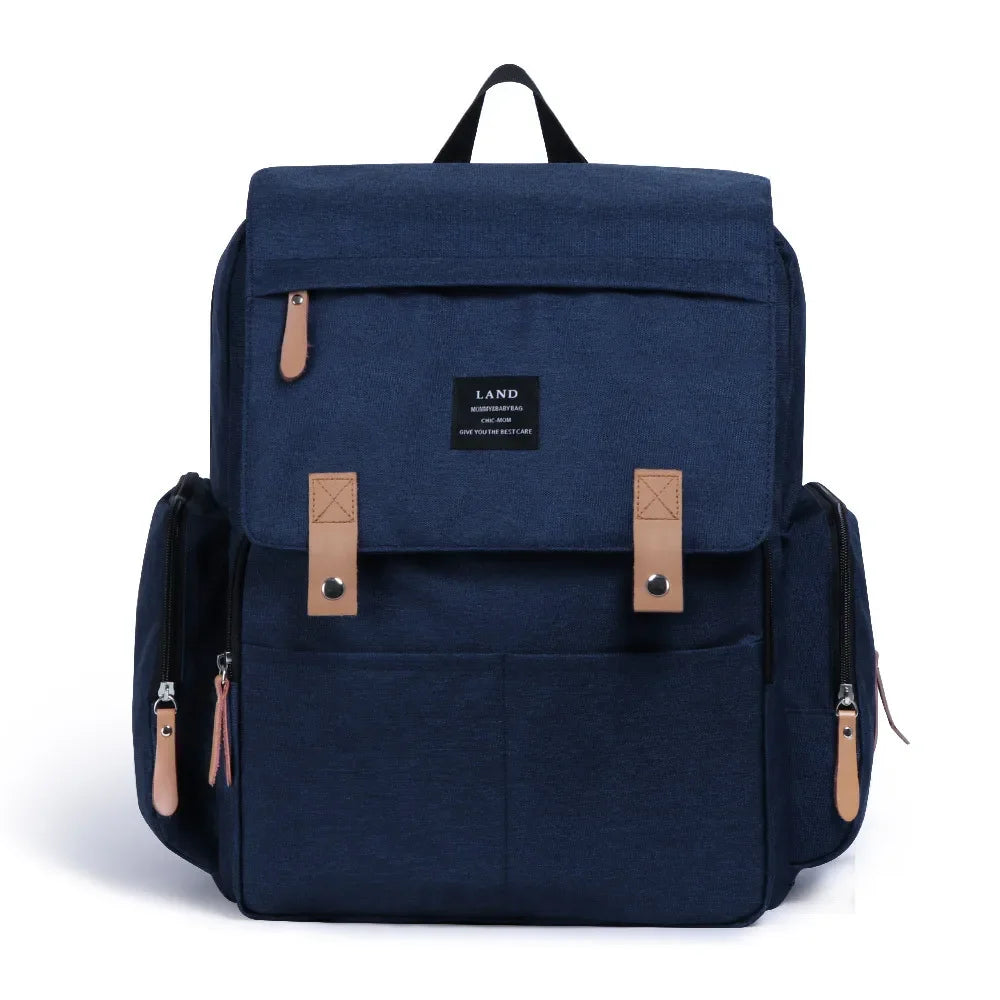 Multifunctional Baby Diaper Bag Backpack With Insulated Bottle Holder