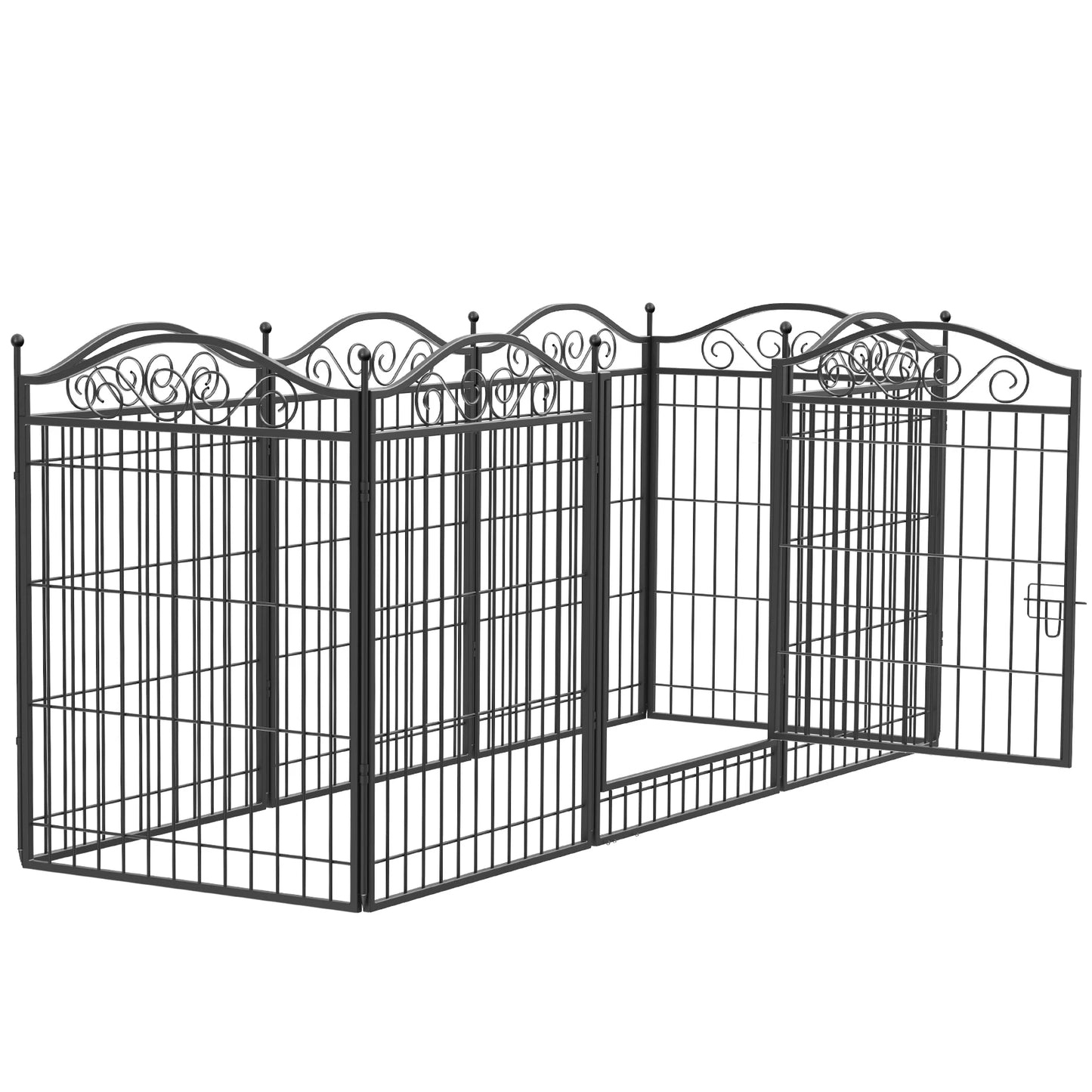 BINGOPAW Heavy Duty Dog Playpen Foldable 8 Panels With Gate