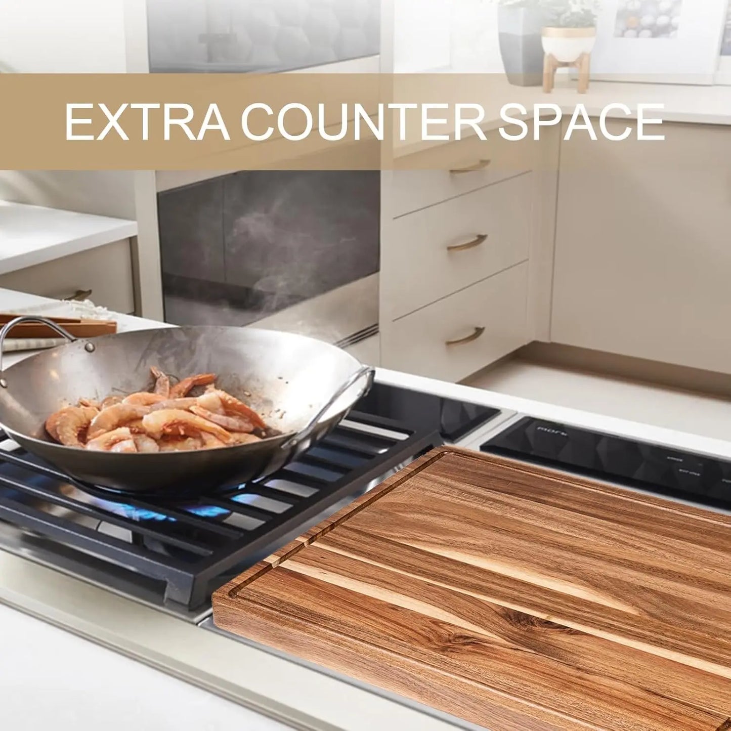 TWISTER.CK Wood Cutting Board Reversible Charcuterie With Juice Groove